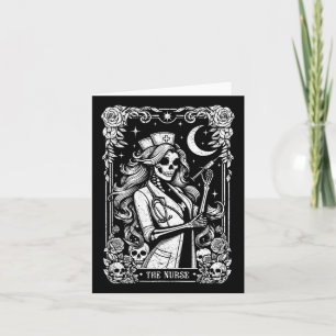 Nurse Skeleton Tarot Card Funny sjuksköterskesjuks Kort