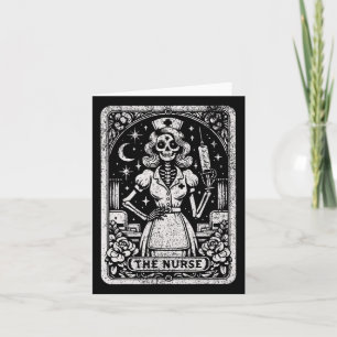 Nurse Skeleton Tarot Card Funny sjuksköterskesjuks Kort