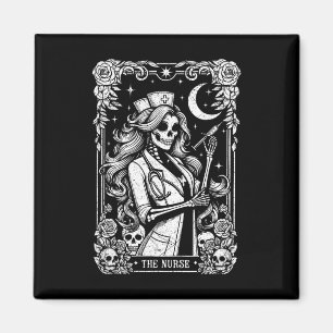 Nurse Skeleton Tarot Card Funny sjuksköterskesjuks Magnet