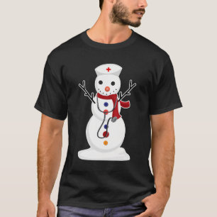 Nurse Snö-Man Nursing Rn Registed Funny Christm T Shirt