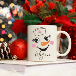 Nurse Snögubbe Mugg