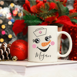 Nurse Snögubbe Mugg