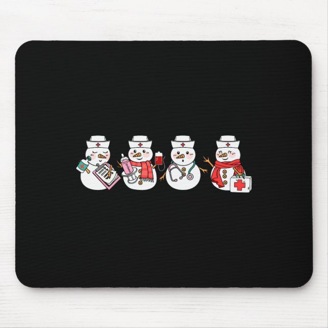Nurse Snowman Squad Nursing Rn Registered Funny Ch Musmatta (Framsidan)