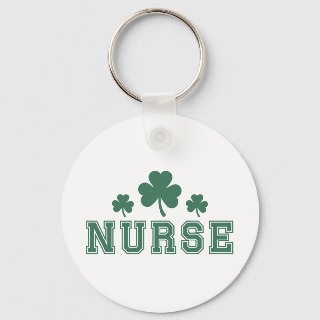 Nurse St. Patrick's Day Nyckelring (Framsida)