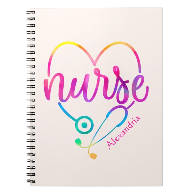 Nurse Stethoscope Anteckningsbok (Framsidan)