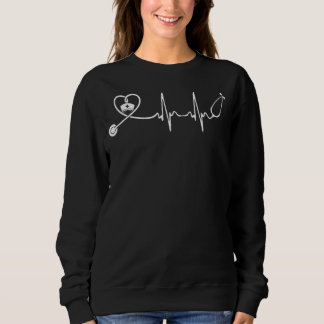 Nurse Stethoscope Heartslag Sjuksköterska T Shirt