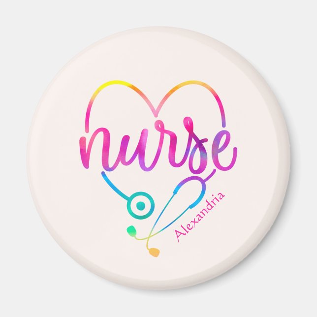 Nurse Stethoscope Magnet (Framsidan)