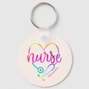 Nurse Stethoscope Nyckelring