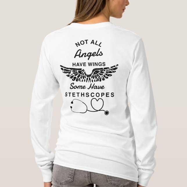 Nurse Stethoscope Sjuksköterska Tee Shirt (Baksida)
