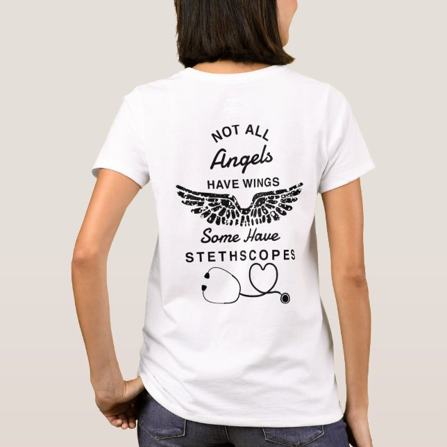 Nurse Stethoscope Sjuksköterska Tee Shirt (Baksida)