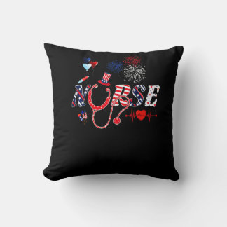 Nurse Stethoscope Usa American Flag Happy 4th Of J Kudde