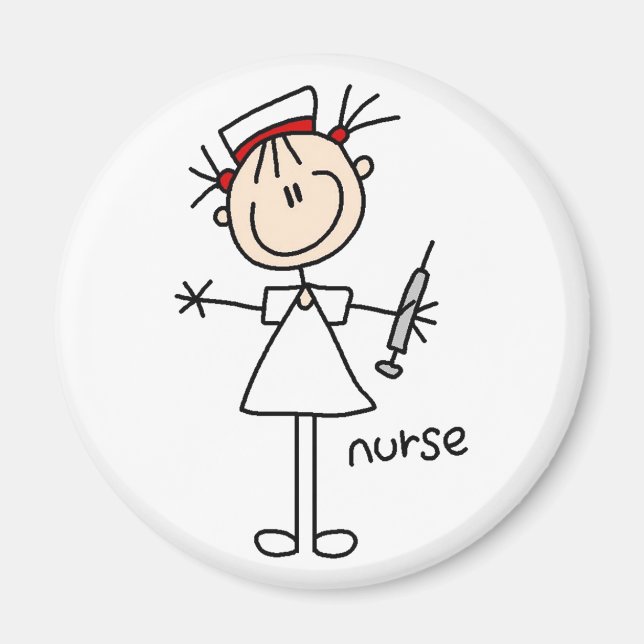 Nurse Stick figur Magnet (Framsidan)