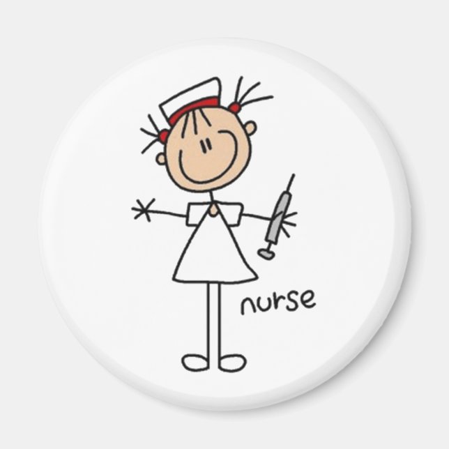 Nurse Stick figur Magnet (Framsidan)