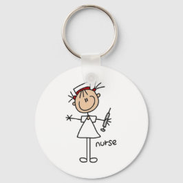 Nurse Stick figur Nyckelring