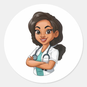 Nurse Sticker Runt Klistermärke