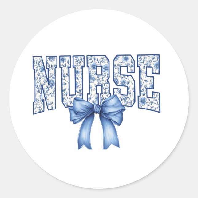 Nurse Stickers Runt Klistermärke (Framsida)