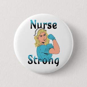 Nurse Strong Vintage Retro Vibes Knapp