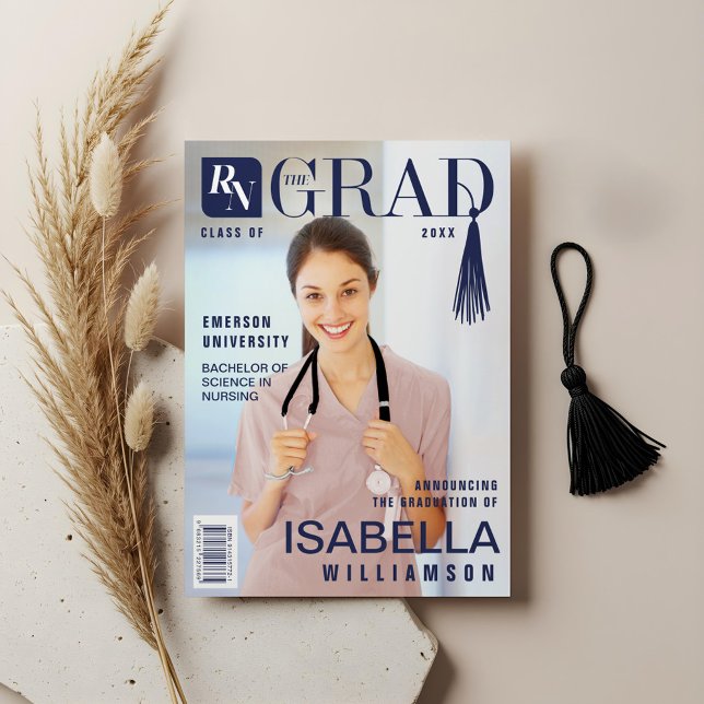 Nurse Student-registrerat Nurse Photo Magazine Meddelande (Nurse Graduate Registered Nurse Photo Magazine Announcement)