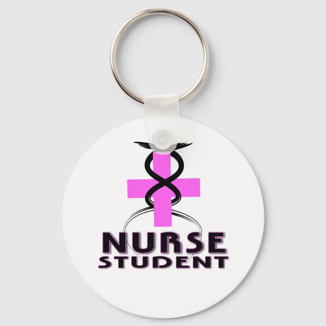 NURSE STUDENT ROSA KEYCHAIN NYCKELRING (Framsida)