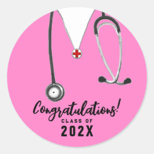 Nurse Studenten 2025 Runt Klistermärke