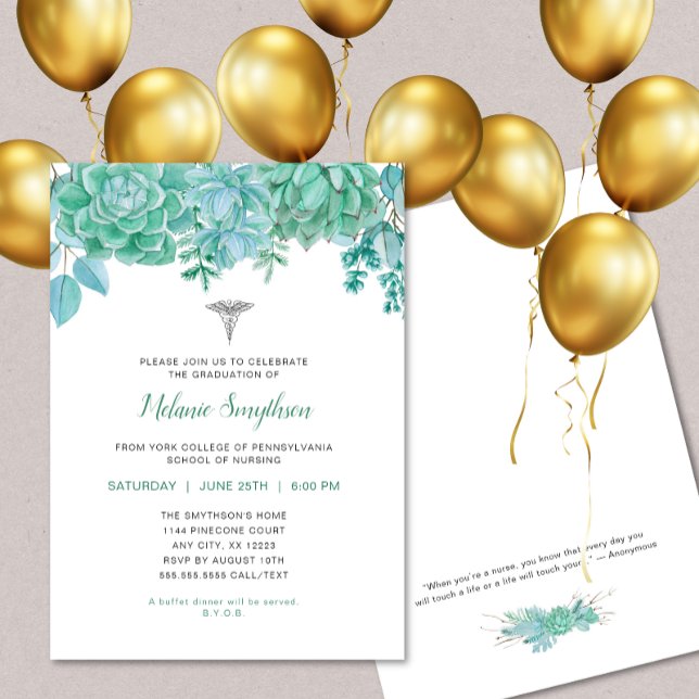 Nurse studenten eller RN-kloningsceremoni Inbjudningar (Skapare uppladdad)