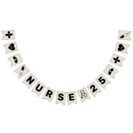 Nurse Studenten Firande Party 2025 Burlap Vimplar