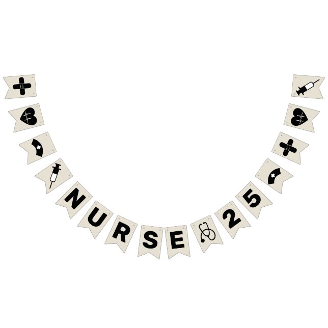 Nurse Studenten Firande Party 2025 Burlap Vimplar (Alla)