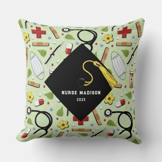 Nurse Studenten Gift Kudde (Framsida)
