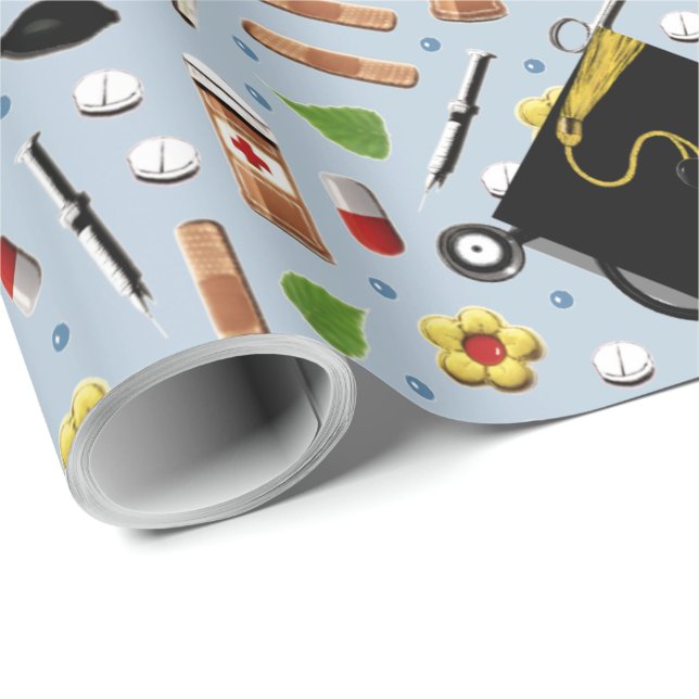 Nurse Studenten Gift Presentpapper (Rullad Hörn)