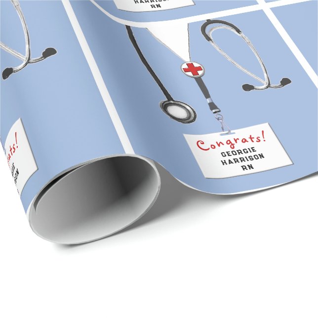 Nurse Studenten Gift Presentpapper (Rullad Hörn)