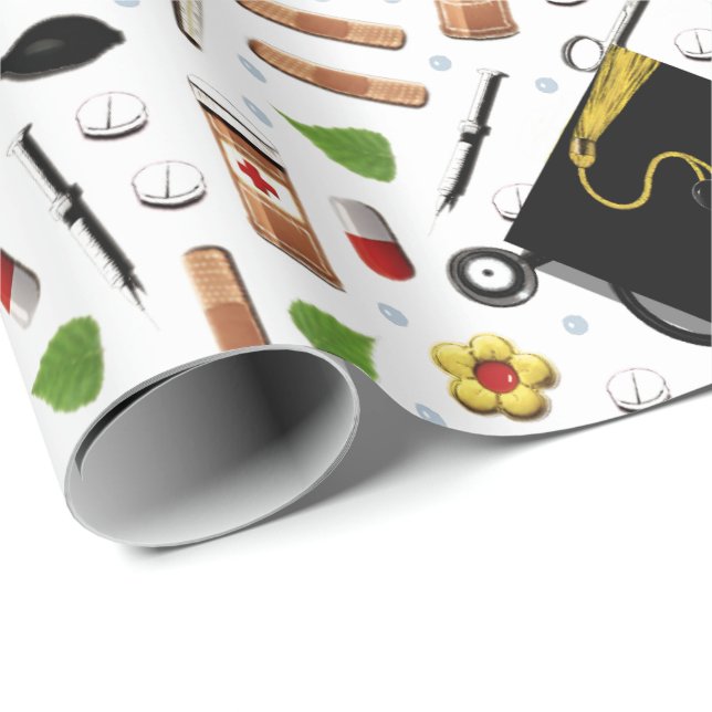 Nurse Studenten Gift Presentpapper (Rullad Hörn)