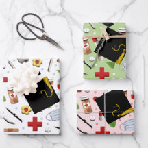 Nurse Studenten Gift Wrapping Papper Lakan