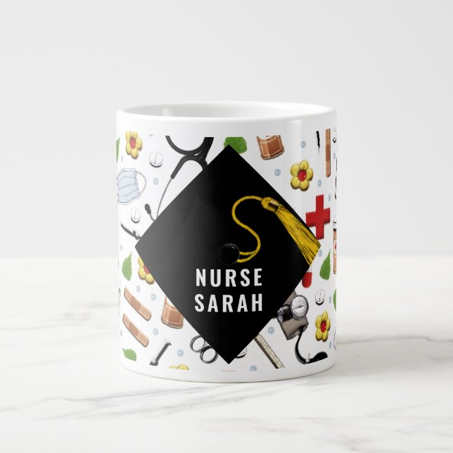 Nurse Studenten Keepsaké Gift Jumbo Mugg (Framsidan)