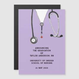 Nurse Studenten-meddelande Magnetisk Inbjudningskort