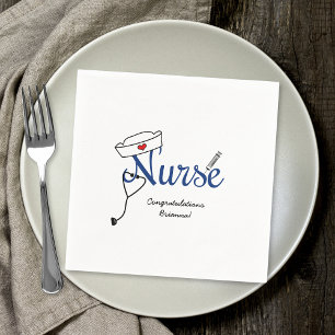 Nurse studenten middag decor BSN RN LPN Pappersservett