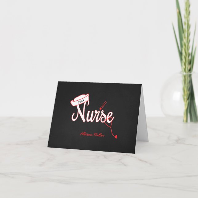 Nurse studenten tackkort, underbar presentidé! tack kort (Framsida)