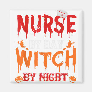 Nurse Sugar Skull Stethoscope Medical Halloween Co Magnet