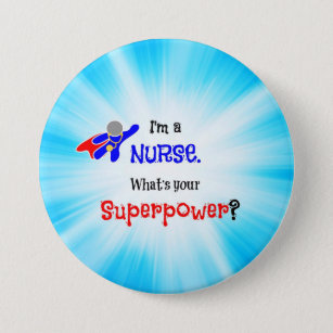 Nurse Superhjälte Knapp