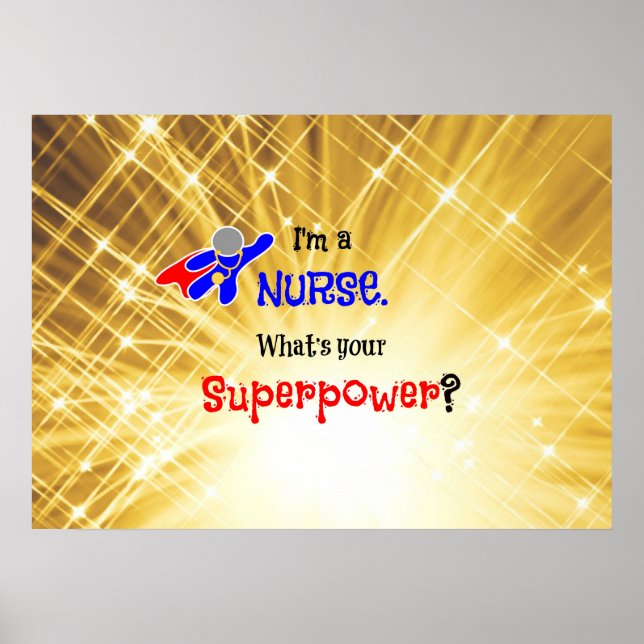 Nurse Superhjälte Poster (Framsidan)