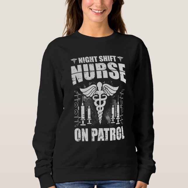 Nurse Syringe  Caretaker Hospital Nursing T Shirt (Framsida)