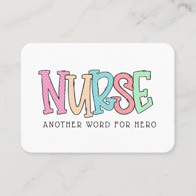 Nurse Tack Covid Random Act of Kindness Card Visitkort (Framsida)