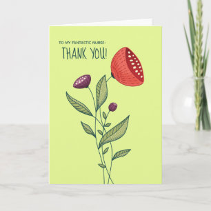 Nurse Tack Vår blommor Botanical Art Kort