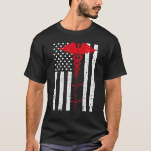 Nurse Thin R, amerikansk USA flagga T Shirt