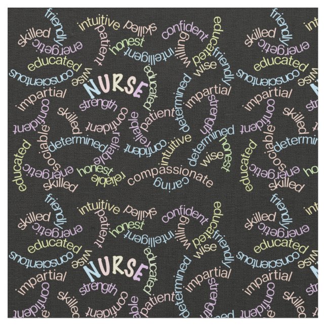 Nurse Tools Black  Tyg (Närbild)