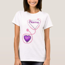 Nurse Toppen Stethoscope Glitter add Namn