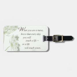 Nurse Touch ett liv med Vild Flowers Bagagebricka