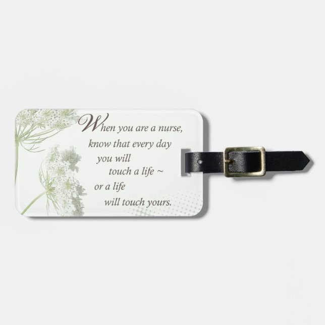 Nurse Touch ett liv med Vild Flowers Bagagebricka (Horisontell Framsida)