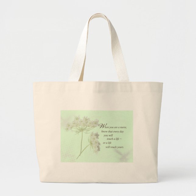 Nurse Touch ett liv med Vild Flowers Jumbo Tygkasse (Framsidan)