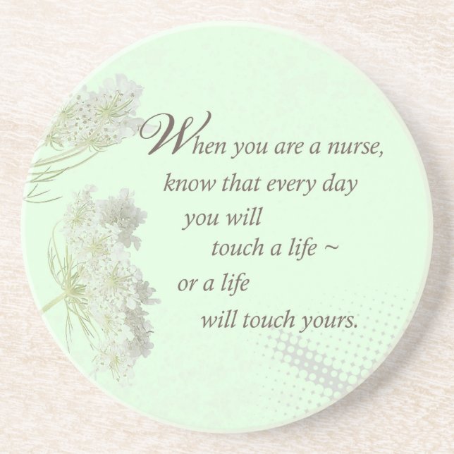 Nurse Touch ett liv med Vild Flowers Underlägg (Framsidan)