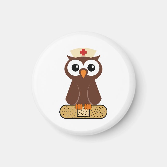 Nurse Uggla (w/bandaid) Magnet (Framsidan)